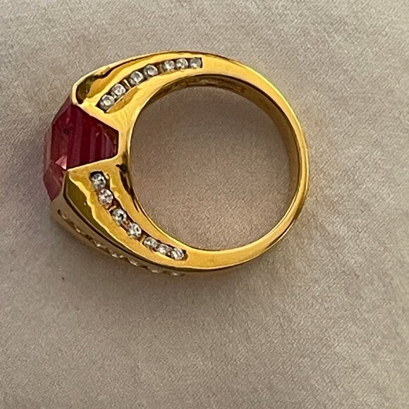 Sunset Padparadscha Sapphire Baguette 7.10ct Size 6 - Picture 10 of 11